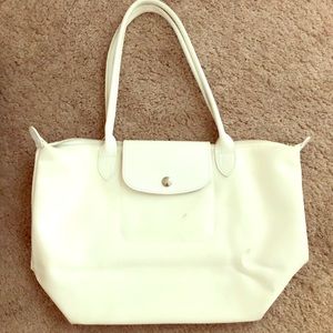 White Longchamp bag, gently used